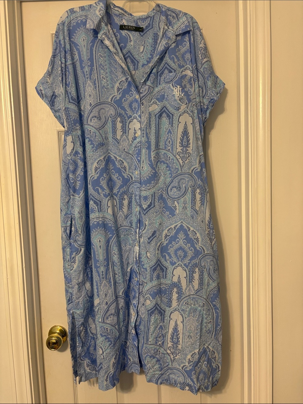 Ralph Lauren Blue Paisley Nightshirt